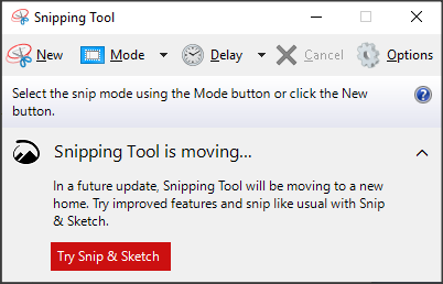 Windows snipping tool open.