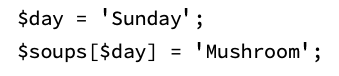 The PHP code snippet that should not quote your keys if they are numbers, variables, or constants.