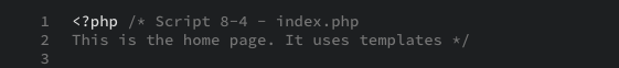 The PHP opening tag as displayed in the editor view.