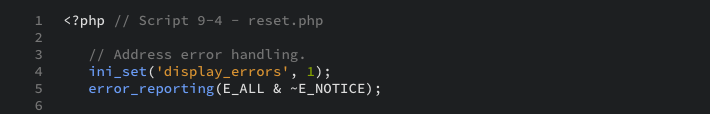 A new PHP document as displayed in the editor view.